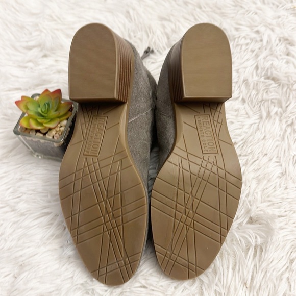 NEW Kenneth Cole Reaction Side Skip Grey Suede low ankle boot loafer women 5.5 - Picture 6 of 6